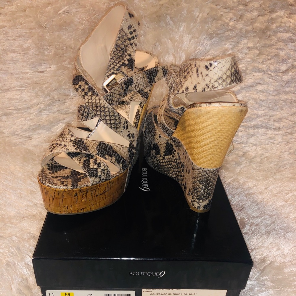 Snakeskin Wedges